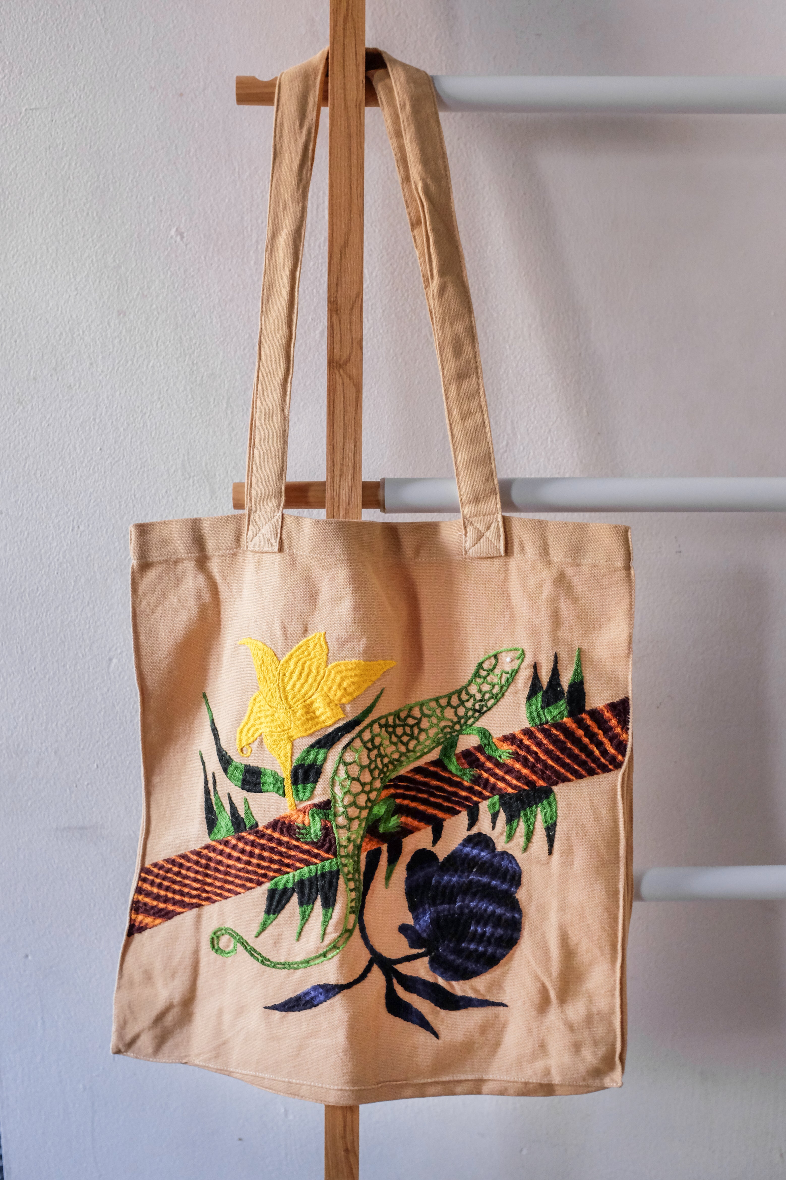 Embroidered milaya tote bags