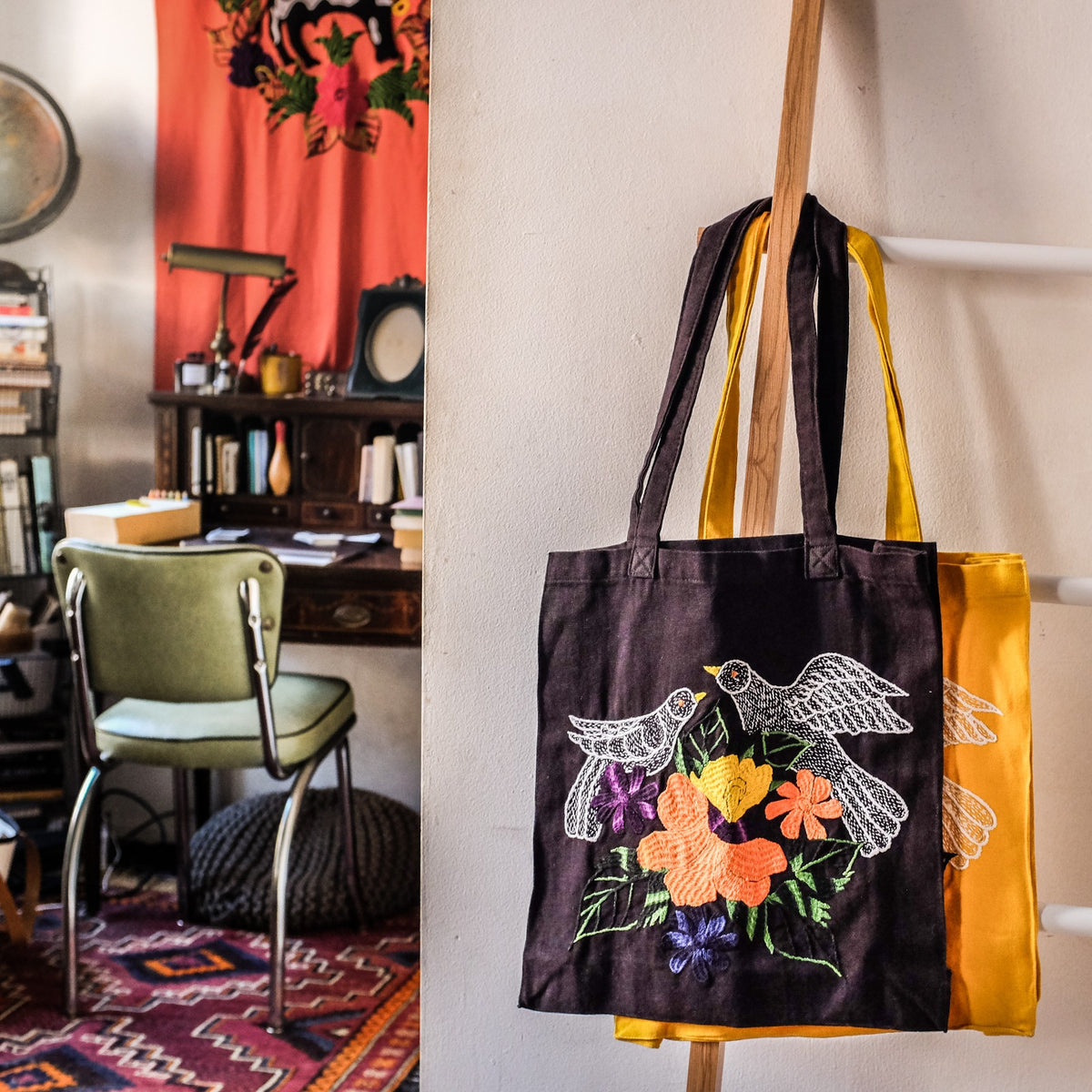 Embroidered milaya tote bags – The Milaya Project